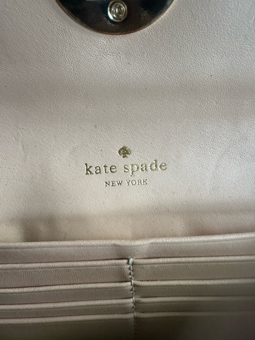 kate‎ spade bright blue pebbled leather continental wallet with gold-tone logo - Picture 4 of 5